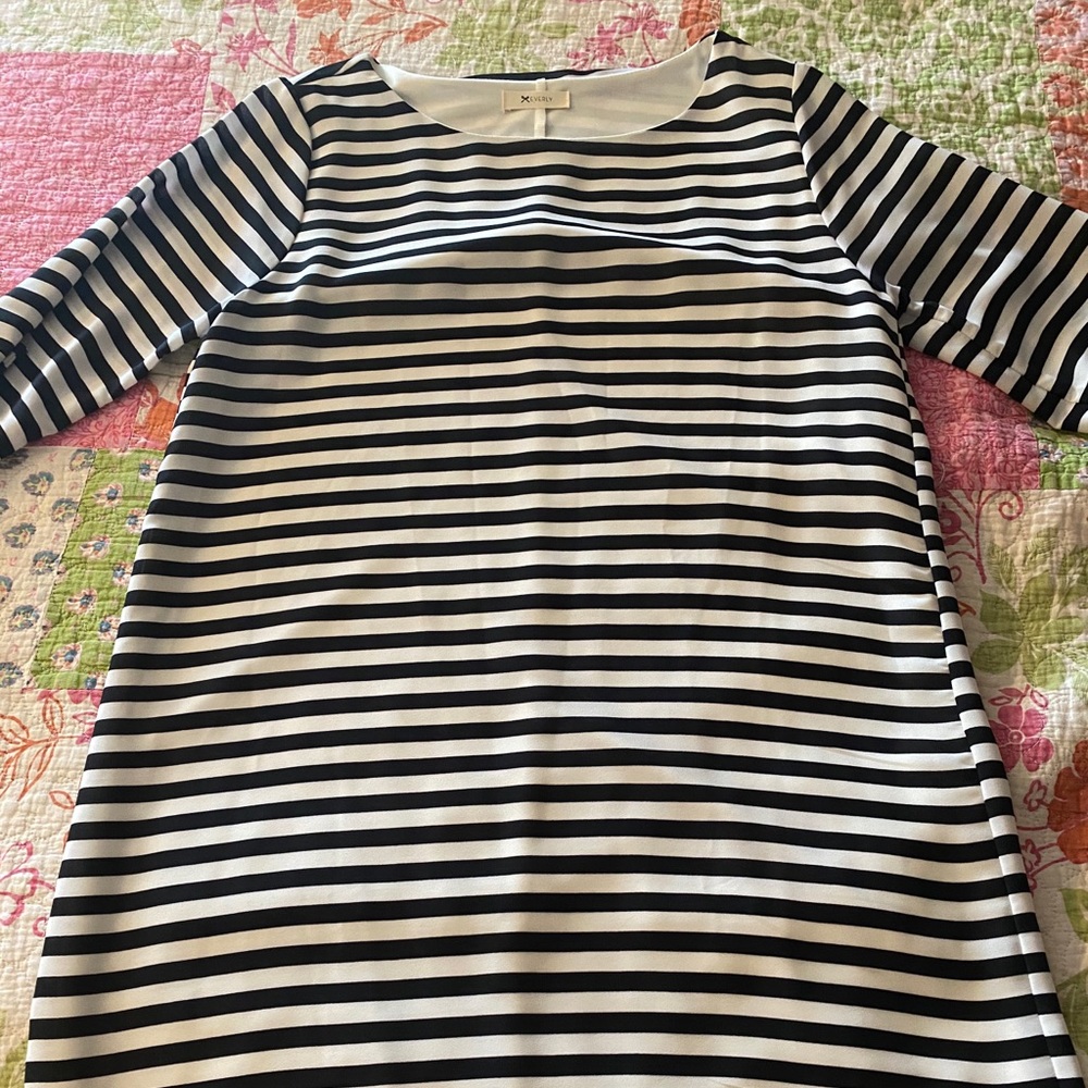 Black and white stripped dress